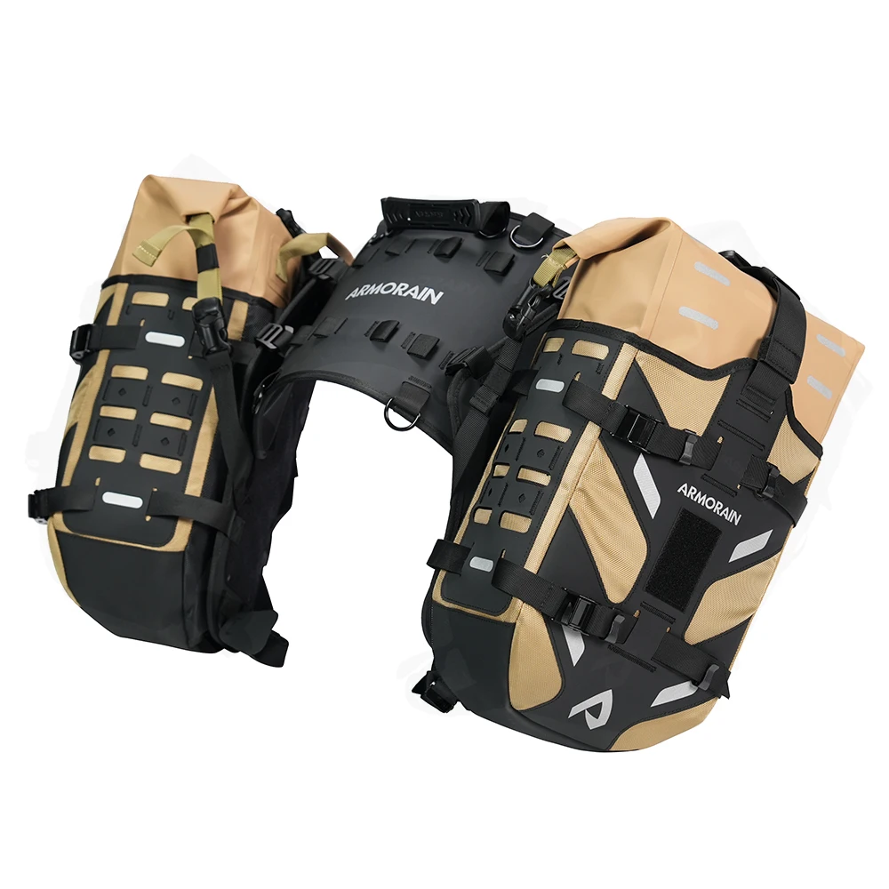 Motorcycle Saddle Bags Waterproof Side Luggage Bags 40L Lightweight Motorcycle Side Panniers for Cross Country Riding Toolkit image 6