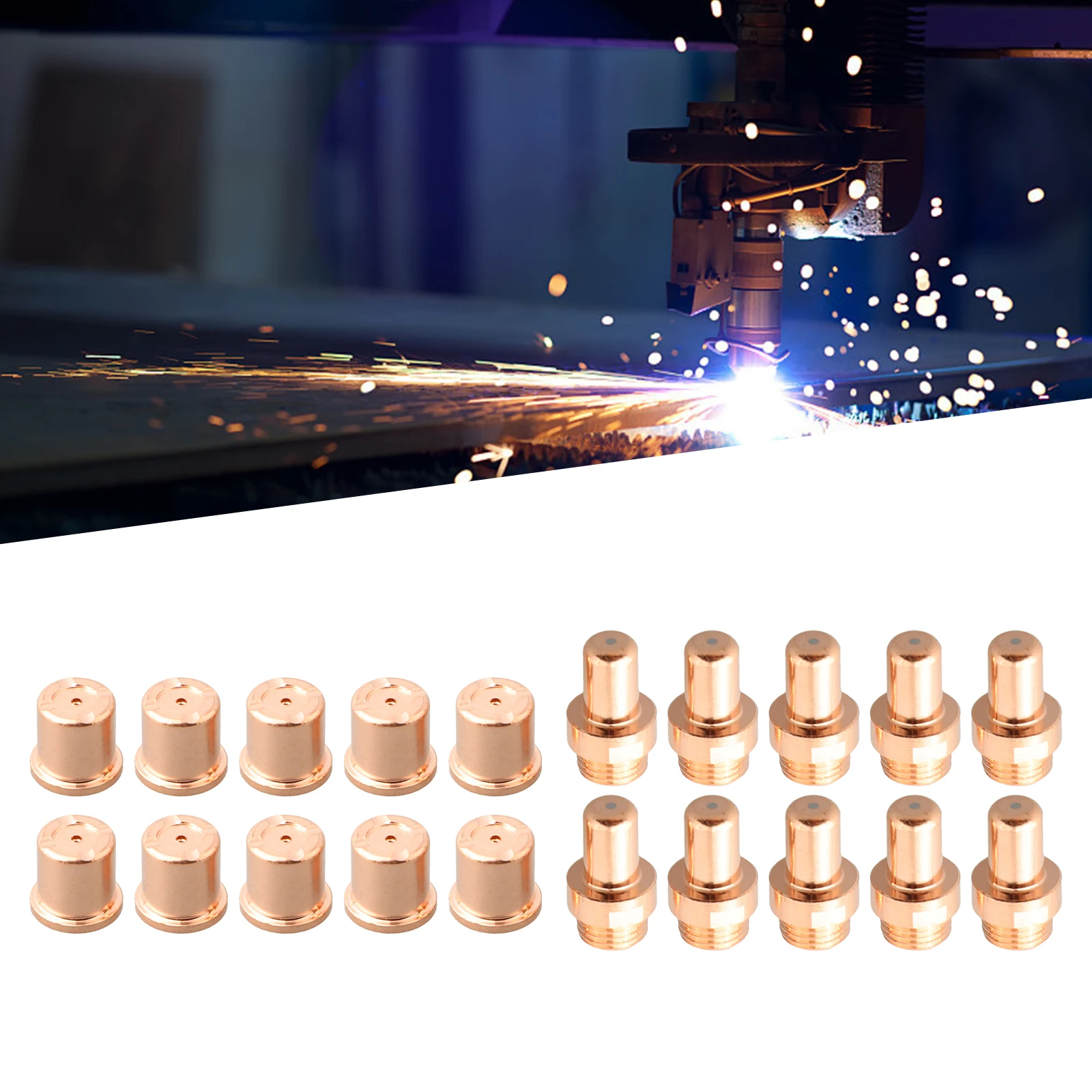 

For CP-70 Plasma Cutting Torch Plasma Nozzles Plasma Electrode WSP-09003 WSP-09004 1402 1396 20pc Reliable Set Tools