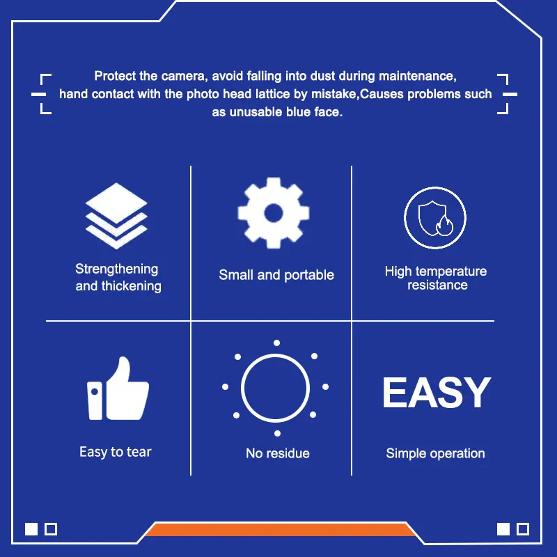 كاميرا الهاتف المحمول طبقة رقيقة واقية ملصق مقاوم للغبار شريط عالي الحرارة كاميرا آيفون مصفوفة نقطية بالأشعة تحت الحمراء #2