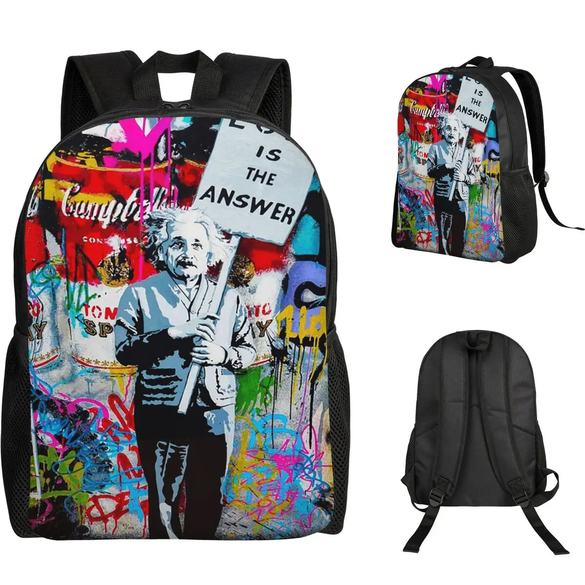 

Рюкзак Banksy Love Is The Answer Pillow03 для школьников, мальчиков и девочек, школьная сумка, сумка для компьютера, сумка через плечо