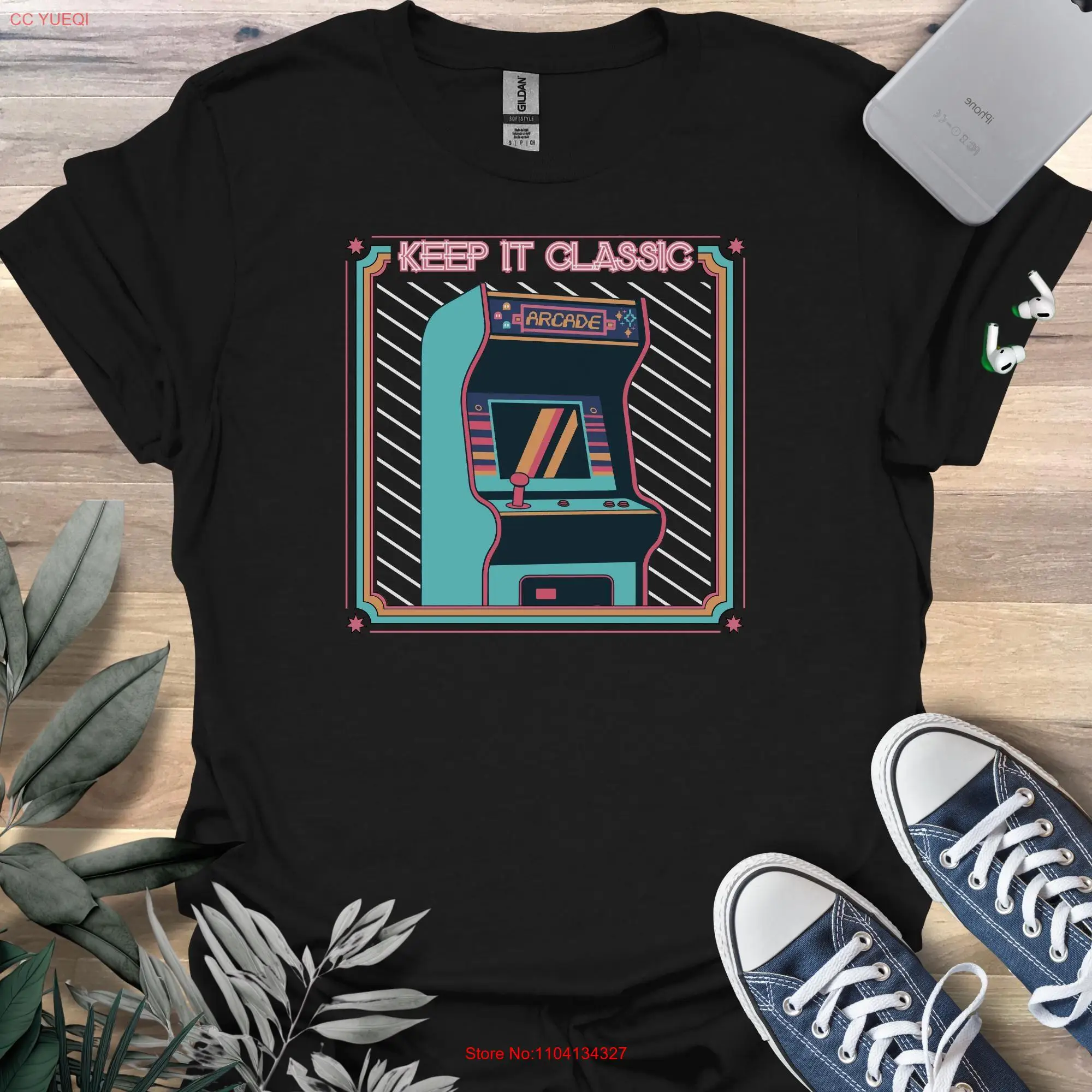 

Retro Video Game T Shirt Keep It Classic Arcade Gamer Gaming Apparel Vintage Lover Chirstmas Idea long or short sleeves