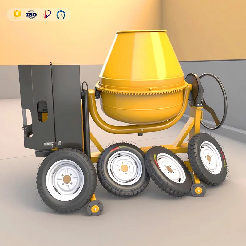 Efficient Ruidians Diesel Engine 450L Portable Mobile Concrete Mixer with Pump and 7.5KW Motor 1 Year Warranty