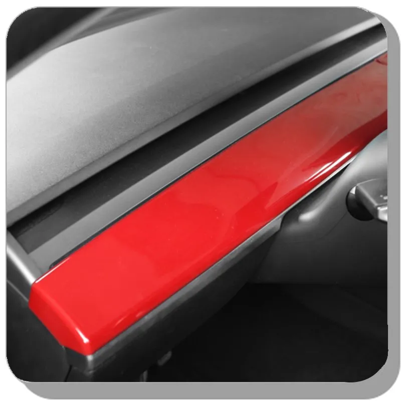 New ABS Carbon Fibre Car Center Console Decorative Strip Dashboard Insert Protective Cover For Tesla Model 3/Y 2023 Accessories