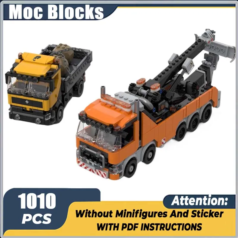 

1010PCS Customized High-Tech MOC Heavy Duty Tow Truck Model Building Blocks Technology Bricks DIY Assembly Toys Birthday Gifts