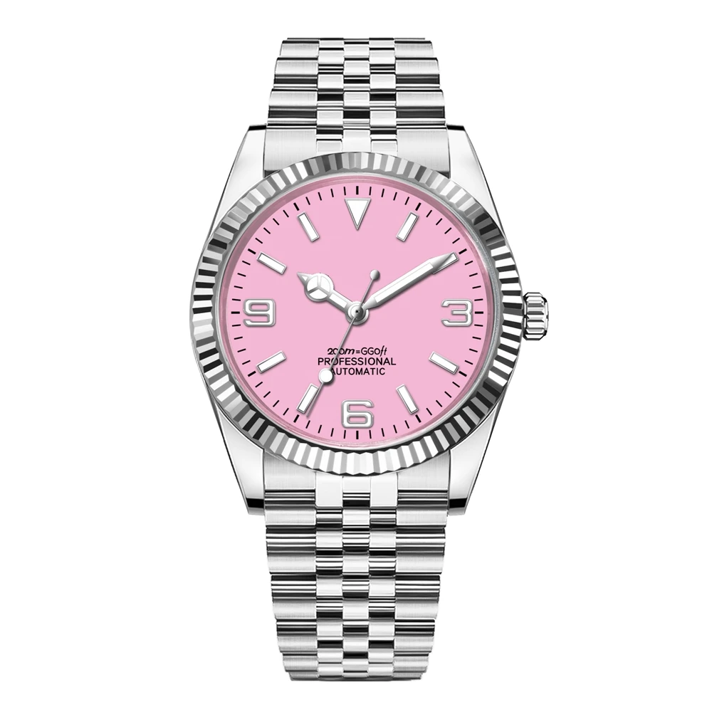 Reloj NH35/miyota de lujo con logotipo personalizado para mujeres y hombres, relojes de pulsera mecánicos automáticos de 36MM/39MM, Reloj de buceo con lume de zafiro