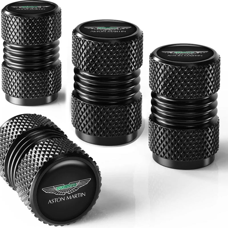 تصفيف جديد 4 قطعة سيارة معدنية عجلة الإطارات صمام معدني قبعات مقاوم للماء غطاء الجذع ل أستون مارتن DB S 11X9 اكسسوارات #1