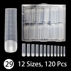 120Pcs/Box XL Square Nail Forms For UV Gel Quick Building Extension Mold Plastic Dual Form Top Mold False Nail Tips