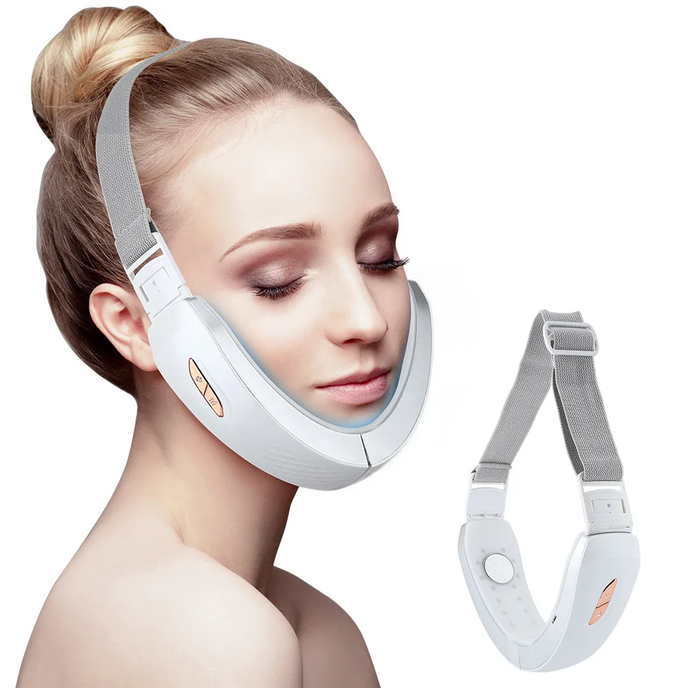 

Face-lifting red blue colorful light chin beauty instrument vibrating face lifting V-face massage Tightening Bandage