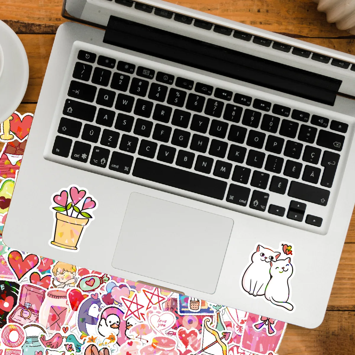 Holographic Love Stickers Self Adhesive Waterproof for Laptop Phone Case Journaling Valentine Gift Wedding Favor Wholesale
