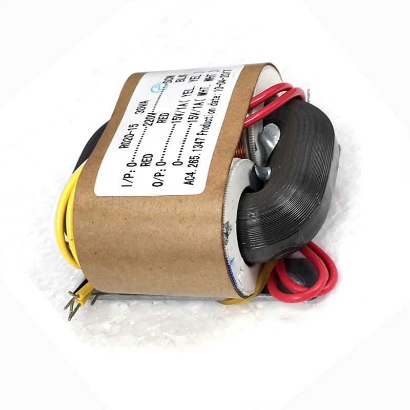BAHOD 30W Dual 15V 220V R Tipe Transformator Daya untuk Amplifier Headphone HIFI Preamplifier DAC Decoder Amplifier Audio