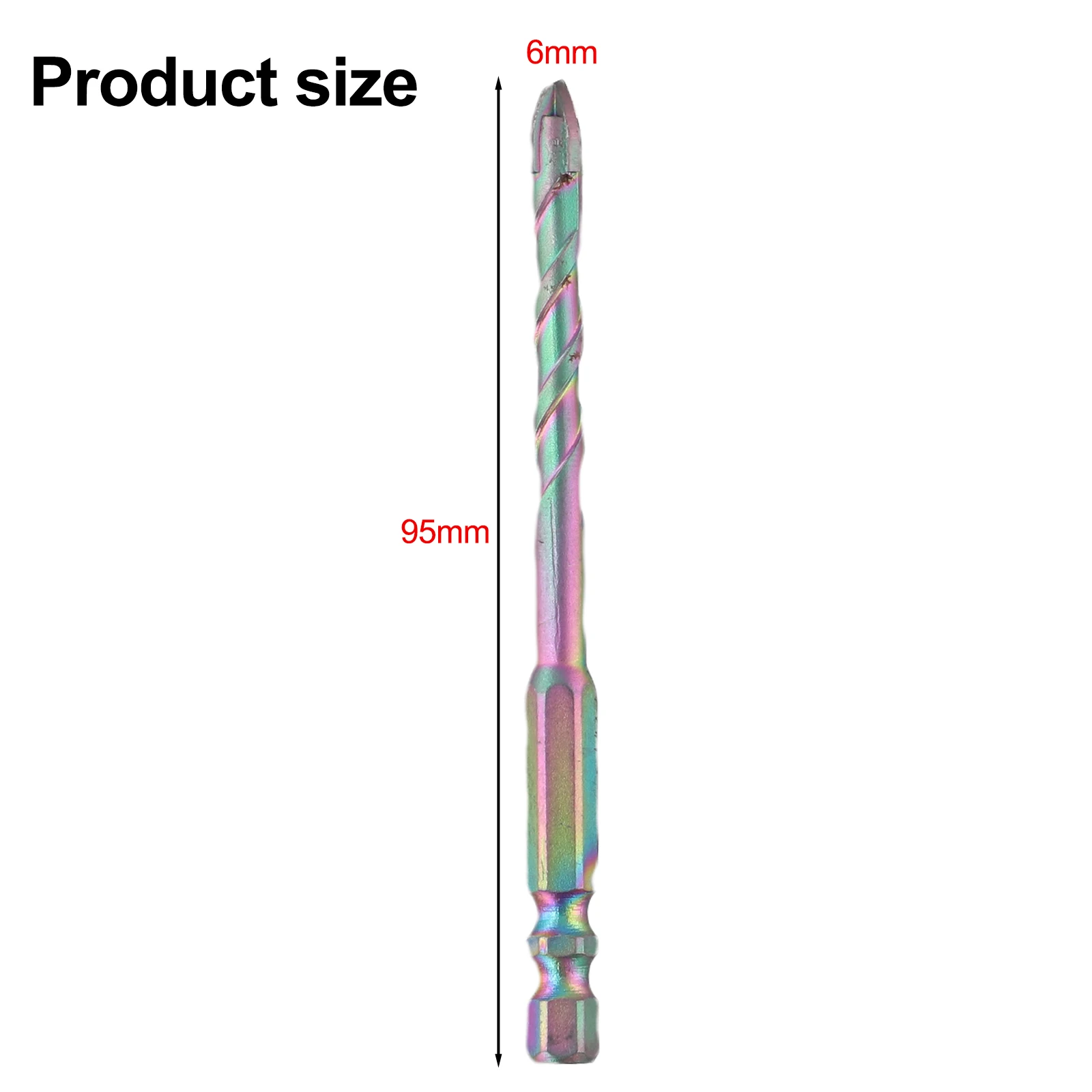 كربيد لقمة ثقب للزجاج مجموعة لقمة مثقاب مثقاب 6.35 مللي متر عرقوب 95 مللي متر طول الاستخدام الجاف الرطب سهلة الاستخدام صلابة عالية