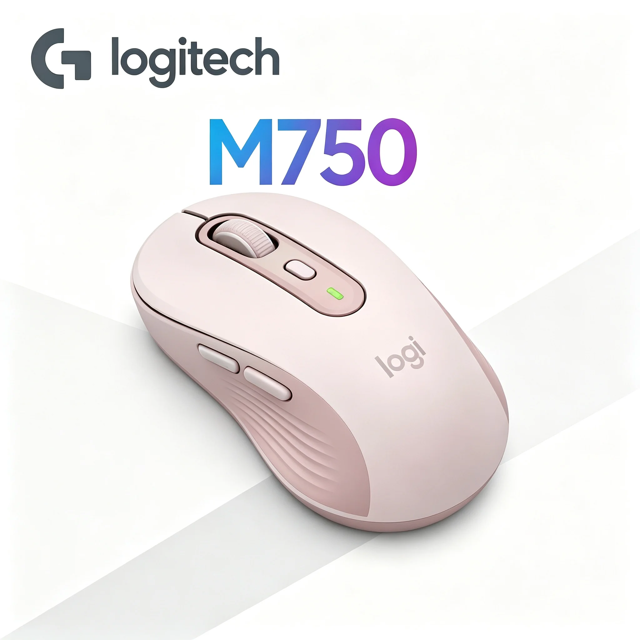 Office Daily Use Logitech M750 Signature Plus Mouse,Adjustable DPI 400‑4000,Multi‑Device Switch Ergonomic Comfort Wireless Mice
