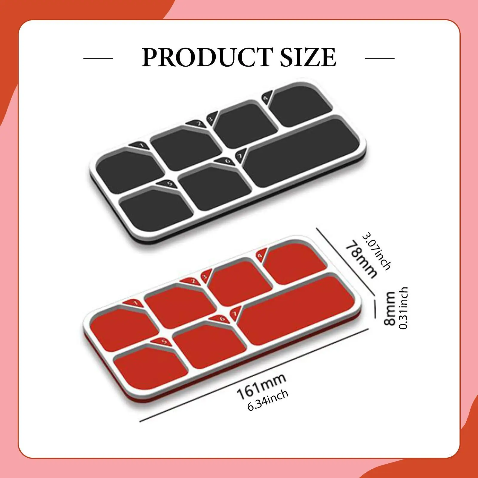 

Magnetic Tray Tool Storage Magnetic Tool Tray Toolbox for Hardware, Pins, Bolts, Repair