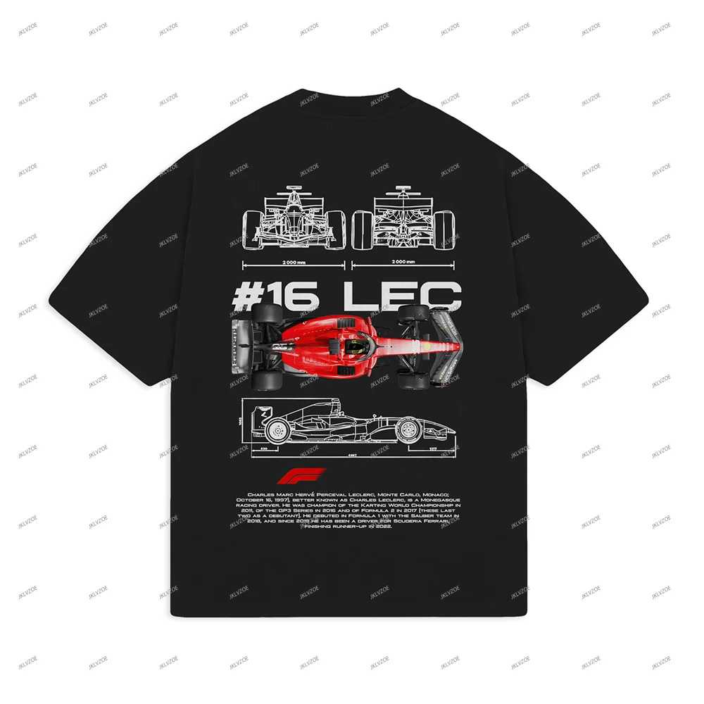 24/25 New Arrival Speed and Excitement of Formula One T-shirt 100% Cotton Adult/KID Leisure Unisex Tees Brand Black Short Sleeve