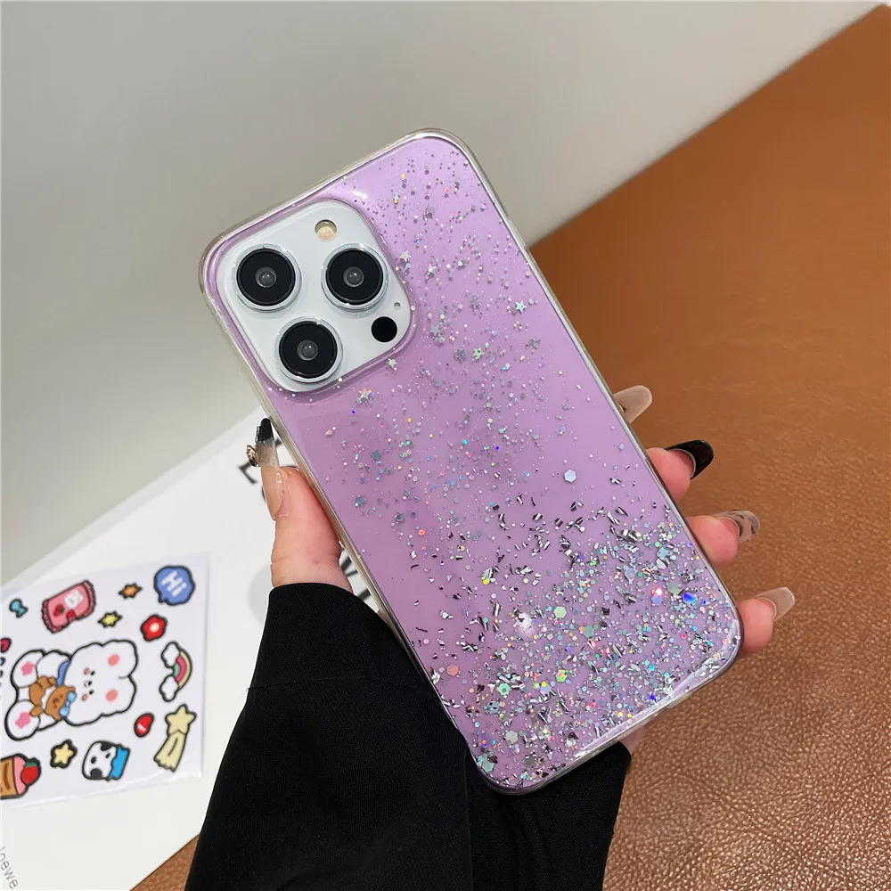 Shiny Glitter Phone Case For Redmi A3 13C Note 13 Pro Plus 5G For Xiaomi POCO M6 Pro 4G X6 Pro 13 Lite 13T Soft Silicone Cover