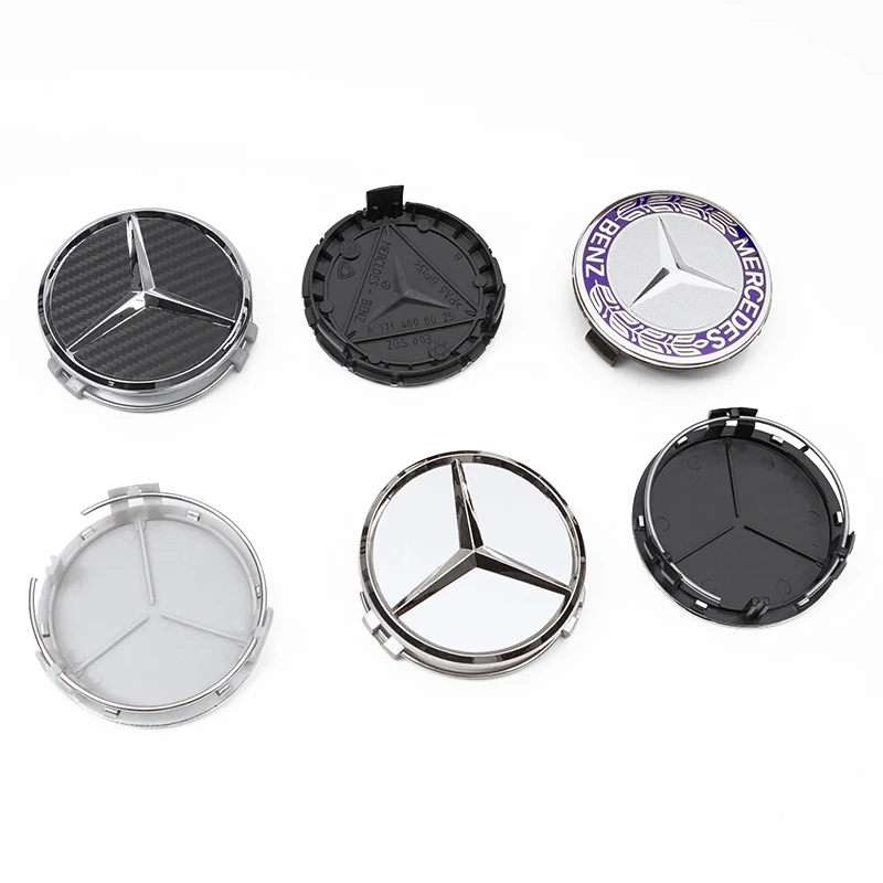 4Pcs Car Hub Cap Wheel Rim Center Replace Cover Accessories For Mercedes Benz Smart W205 C300 W203 W206 W108 W124 W126 W140 W168