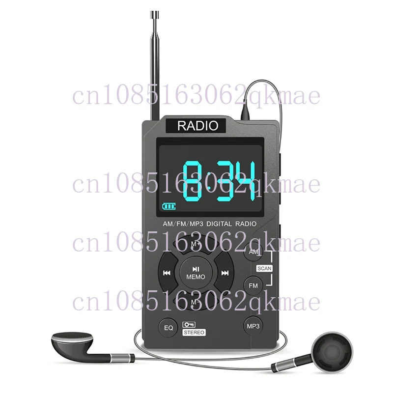 

Portable Mini Radio Pocket AM FM Digital Radio Stereo Receiver Auto-Search Channel TF Card MP3 Music Player European