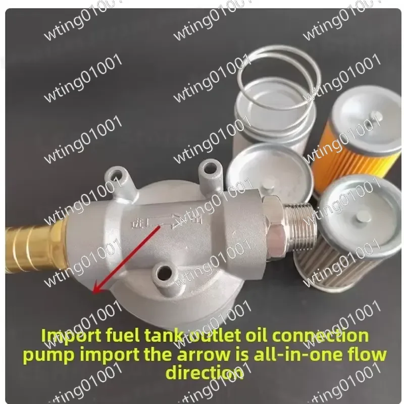 for Car Diesel Tanker Transparent Oil Pump Filter Assembly with Cleanable Element for Impurity Removal High Efficiency