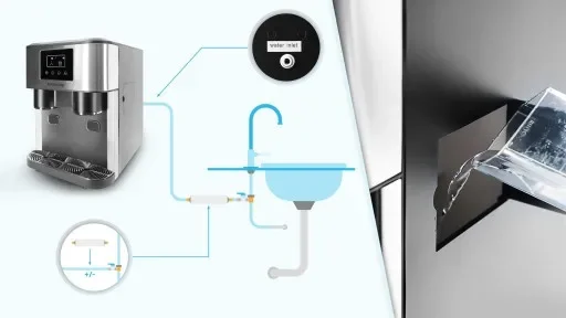 15–18 kg Mini-Eiswürfelmaschine, Slush-Maschine, kommerzielle tragbare Eiskaffeemaschine, Tisch-Eisspender mit Brecher