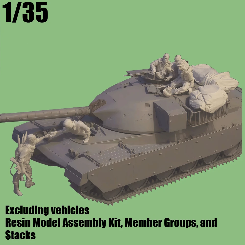 

1/35 Resin Model Assembly Kit, GK， Characters and Debris, Unpainted
