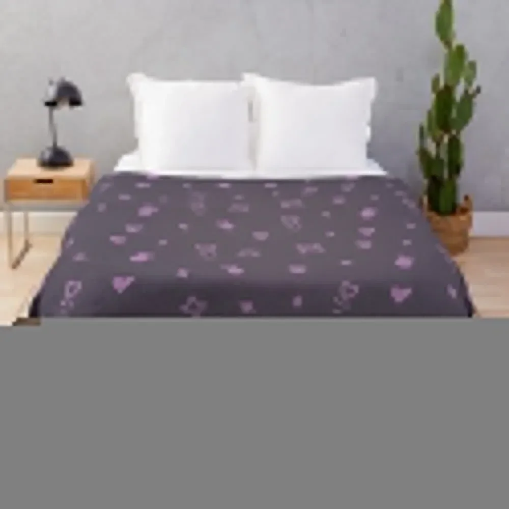 Ninomae Ina nis inanis purple tentacle girl pattern Throw Blanket Blankets For Bed Hair Blankets