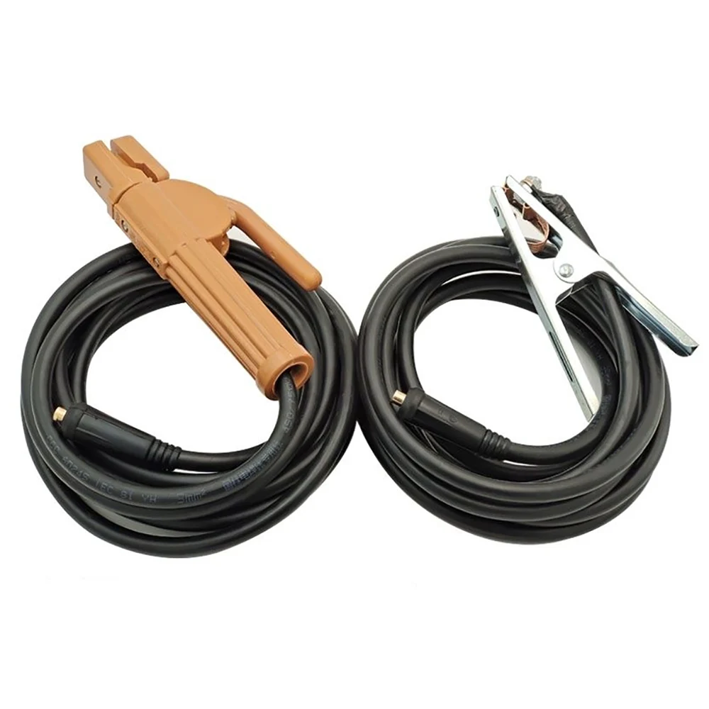 

Держатель электрода 500А с кабелем 5 м + зажим заземления 300А Кабель 3 м подходит для сварочного аппарата 200 250 Аксессуары для сварочного кабеля