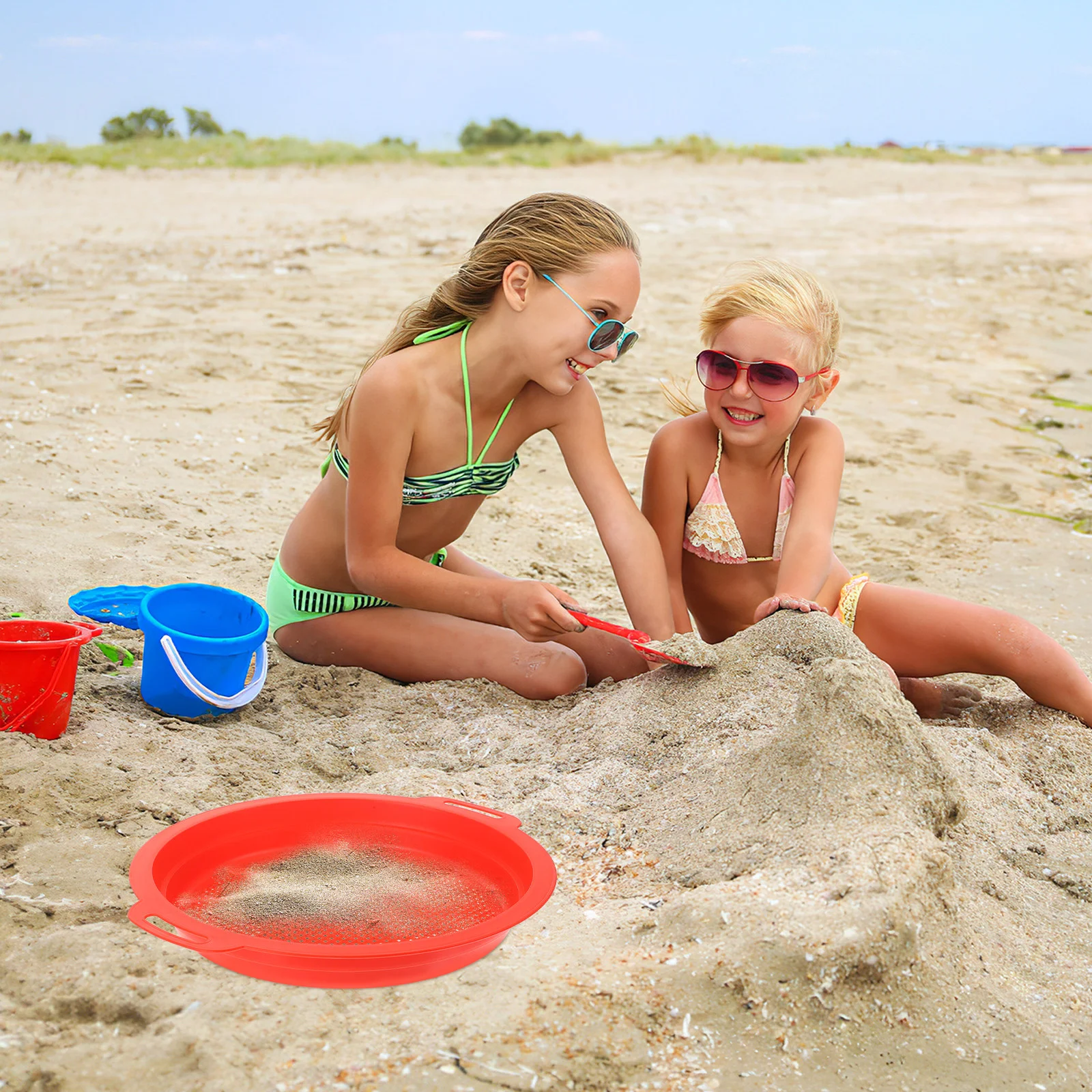 Strandzand Schermzeef Plastic speelgoed Kinderzeef Speelbal Essentials voor vakantie