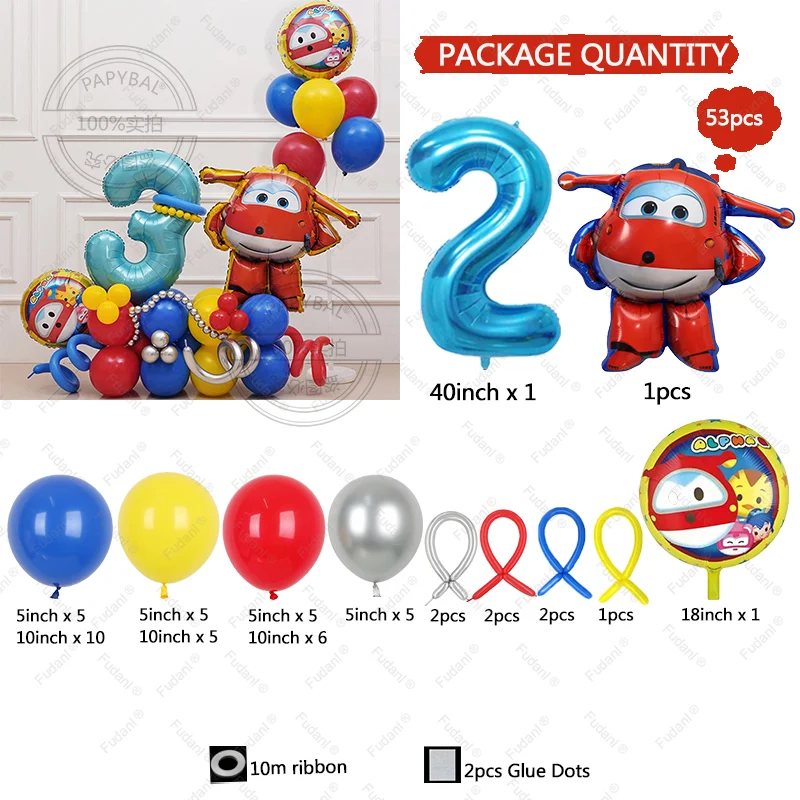 53pcs New Super Wings Aluminum - Lighting Mcqueen Birthday Decor review and price