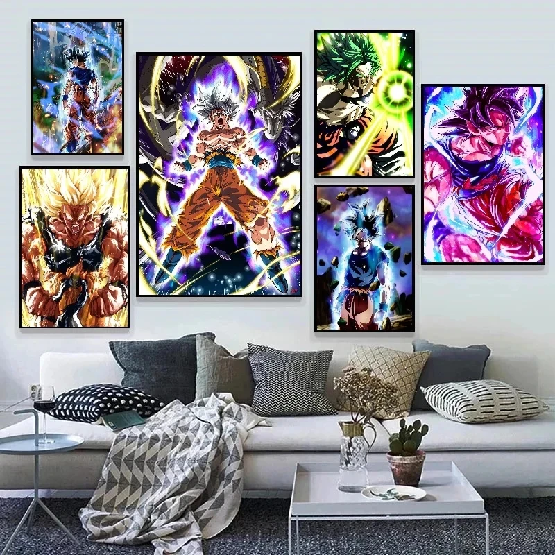 Canvas No Frame Painting Bandai Anime Super Saiyan Gohan Poster Wall Art Print Dragon Ball Pictures Classic Home Decor Bedroom