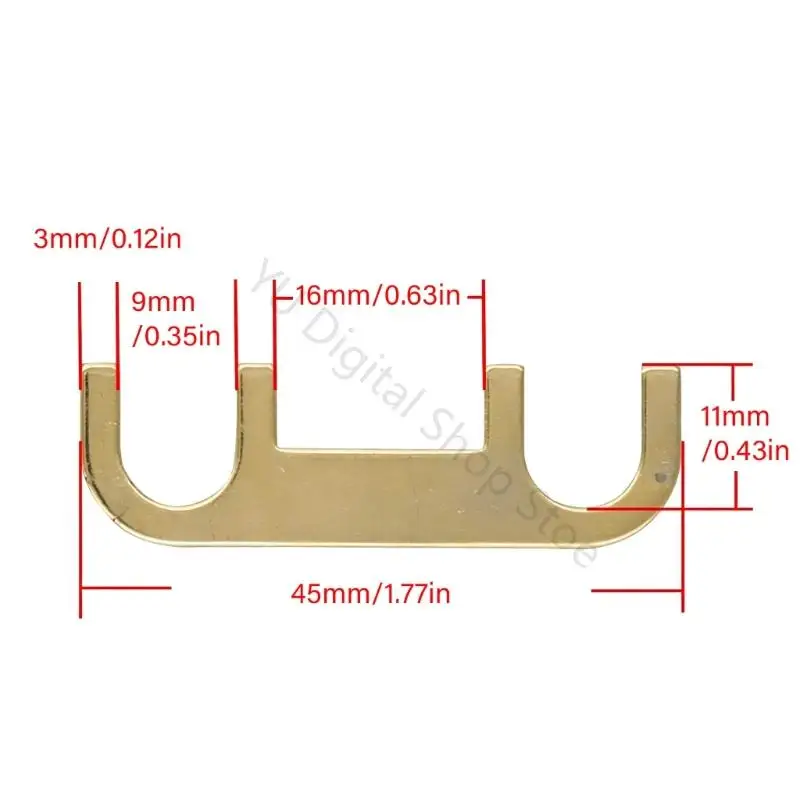 96BA Open Cut Binding Post Plates 1Pair, Gold Tone Speaker Link Plates for Home Speaker Bridge Tasks and Repair Use