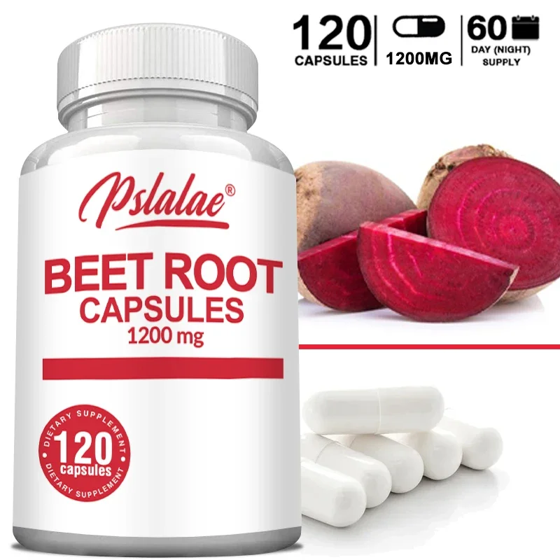 Rode biet - Atletische prestaties, spijsvertering en geheugen, ondersteunt de bloeddruk - 120 capsules