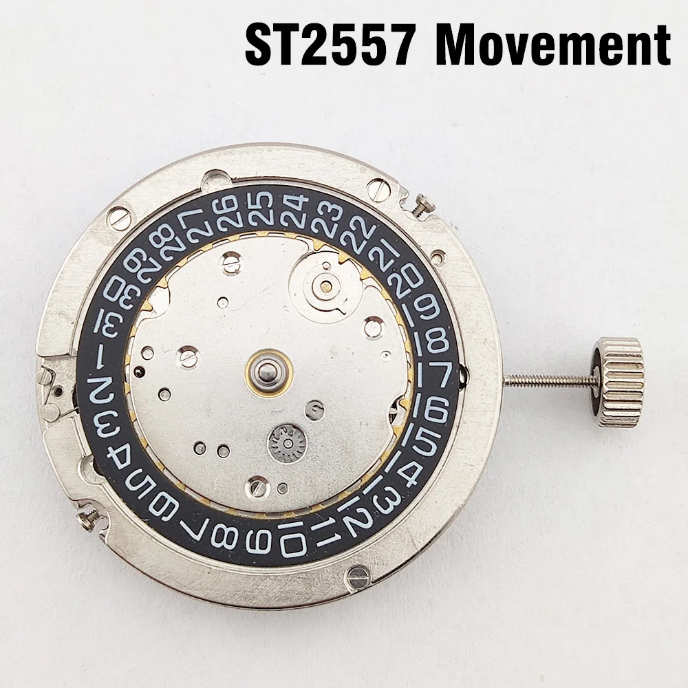 

ST2557 Механизм, черный календарь с датой, механический полностью автоматический механизм, высокая точность, автоматический механизм с автоподзаводом