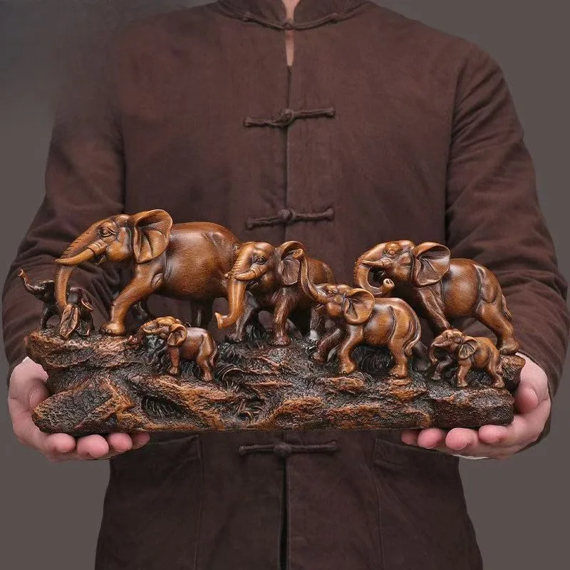 

Фэншуй счастливый семь слонов, орнамент со слоном, притяжение удачи, вход, винный шкаф, украшение для дома, подарки для перемещения