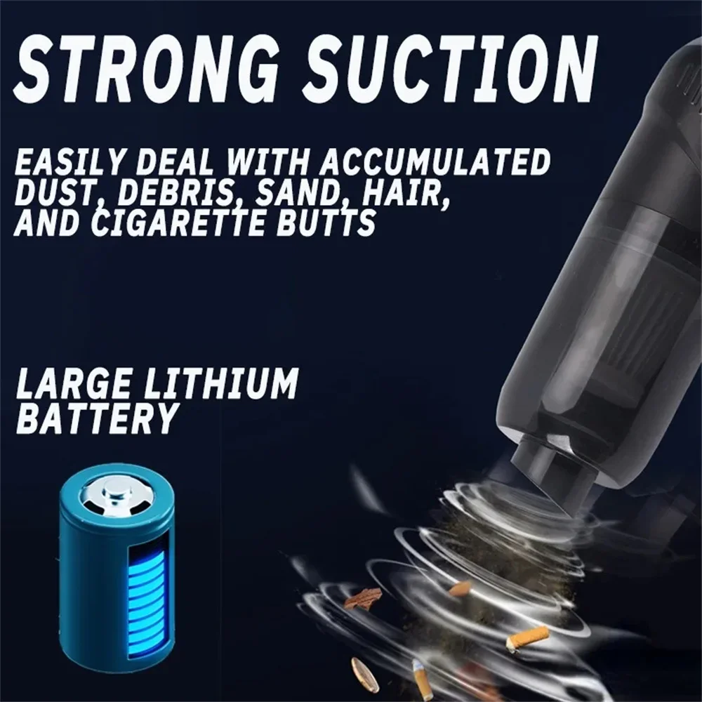 Household Vacuum Cleaner Small Car Wireless Charging Fully Automatic High Power Powerful Car Vacuum Cleaner Desktop Computuer