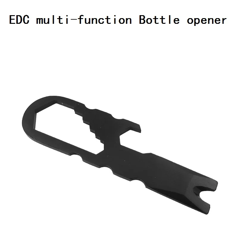 Imagem -05 - Edc Abridor de Garrafas Portátil Pingente Chaveiro Forma p Ferramenta Multi-função Mini Crowbar ao ar Livre Simples Aço Inoxidável