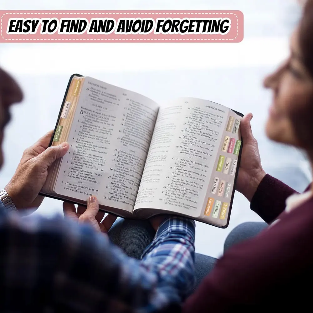 75pcs Bible index labels, suitable for men and women, Bible book labels, large font for easy reading and sticking.