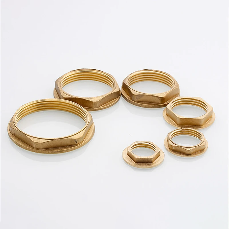 Brass Nut/Fastening Cap Brass Hex Lock Nut Back Nut Through-panel Nut Water Tank Fitting 1/4