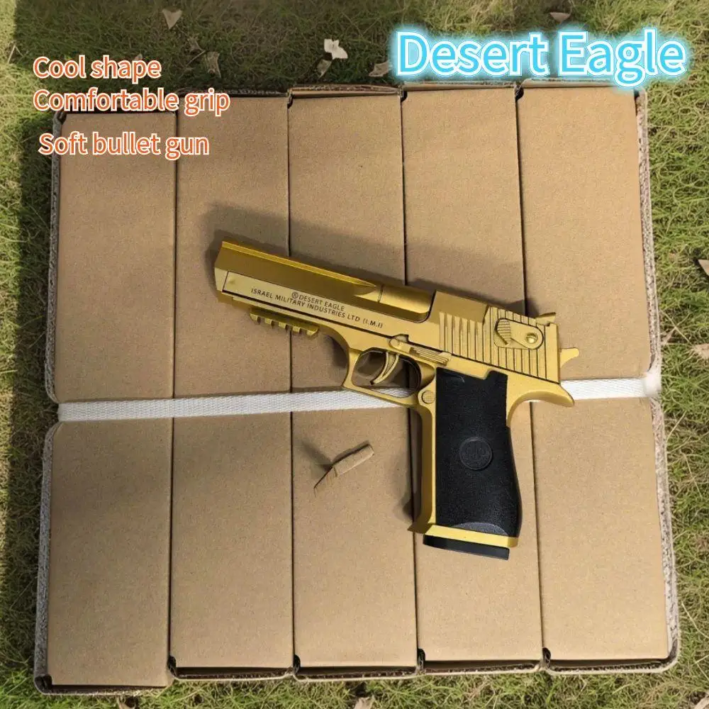 Desert Eagle Pistola catapulta Pistola giocattolo Gioco all'aperto, Pistola giocattolo che riduce lo stress, Lanciatore di proiettili morbidi continuo USP sospeso vuoto