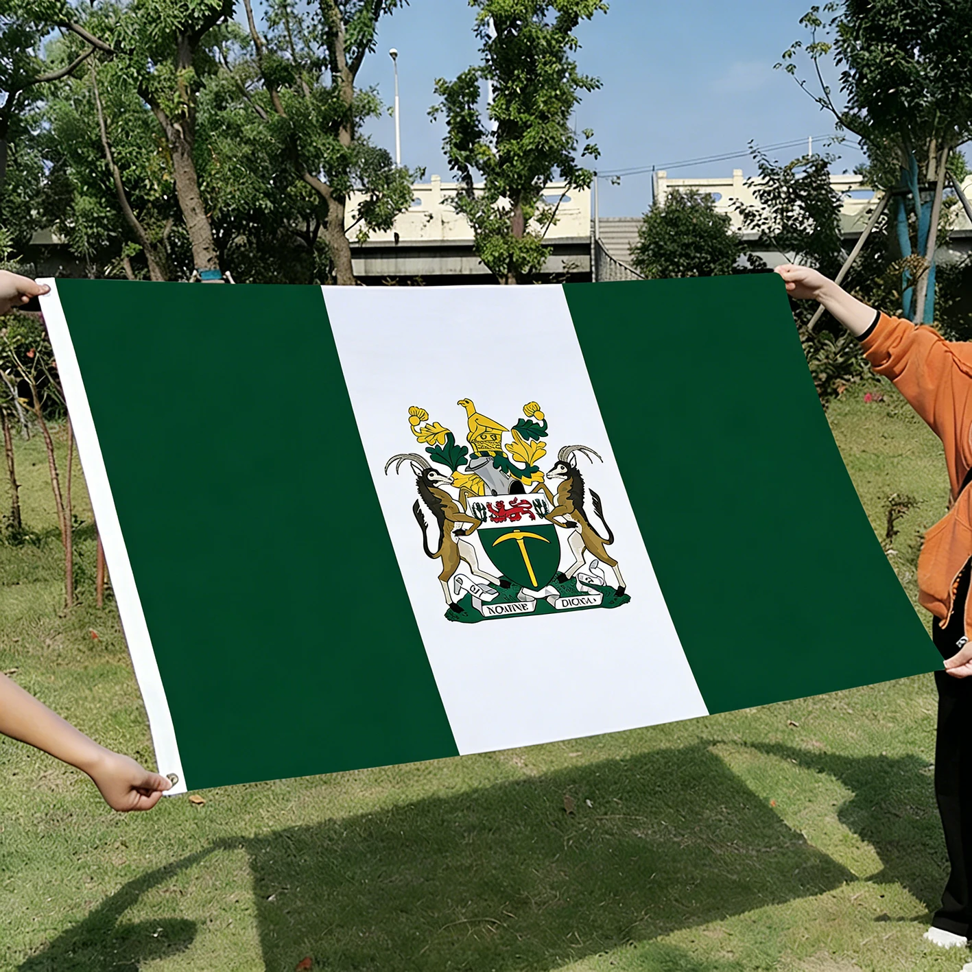 Bandera de Rodesia (1968-1979) de 3x5 pies, bandera de poliéster para exteriores con ojales de latón para decoración del hogar, desfiles y festivales