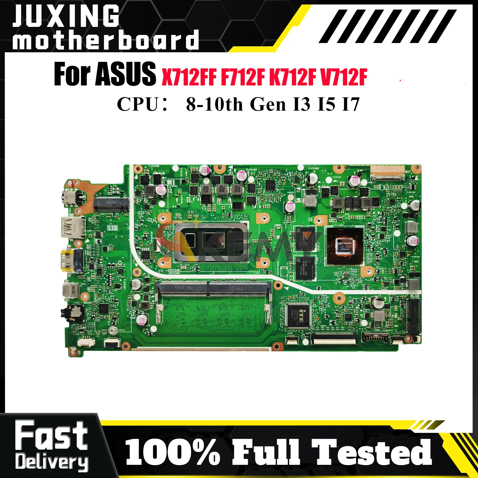 

X712FF Laptop Motherboard For ASUS X712F X712FL V712F X712FB X712FF K712F X712FLC F712F A712F X712FJG Mainboard W/ I3 I5 I7 CPU