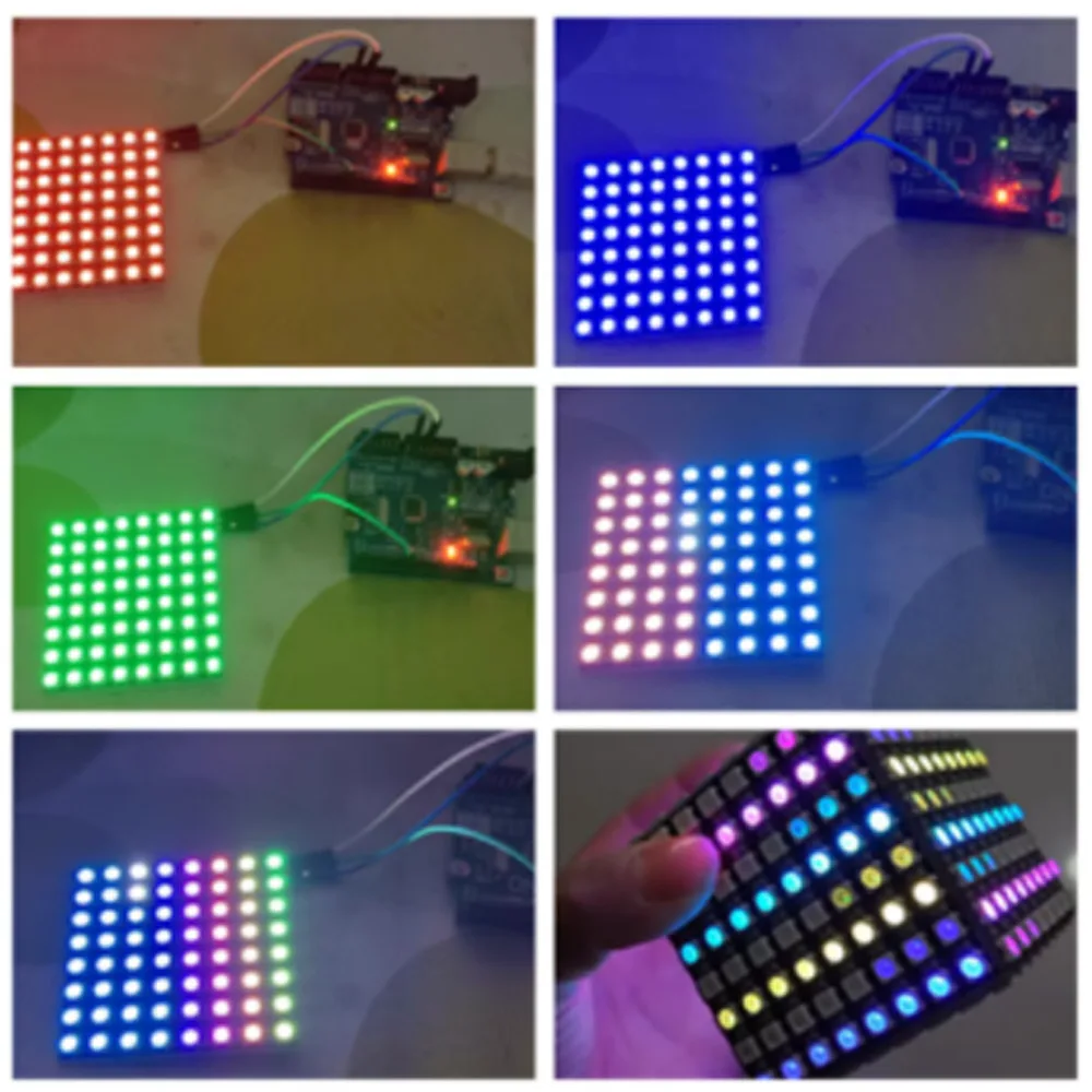 WS2812 LED 5050 RGB 8x8 4 16 25 64 Bit LED Matrix Module for DIY arduino