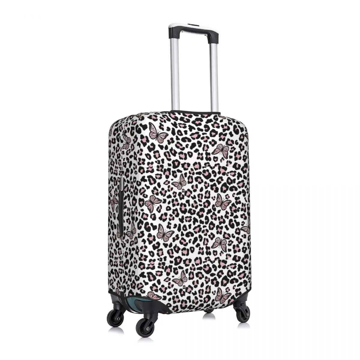 Custom Butterfly Wild Leopard Pattern Luggage Cover Protector Funny Travel Suitcase Protective Cover for 18-32 Inch