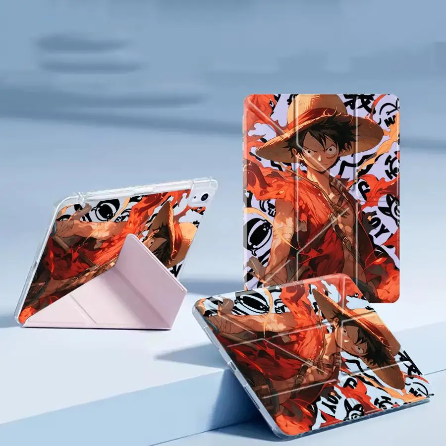 One P-Piece Luffys Tablet Case For iPad Pro 11th 10th 9th 8th 7th 12.9inch Mini 6 7 Pro 2025 Air 4 5 M3 M2 1 2 M4 11inch Y-Fold