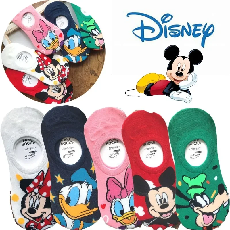 Disney Mickey Mouse Casual Boat Socks Men and Women Cartoon Colour Breathable Comfortable High Quality Ankle Socks birthday Gift