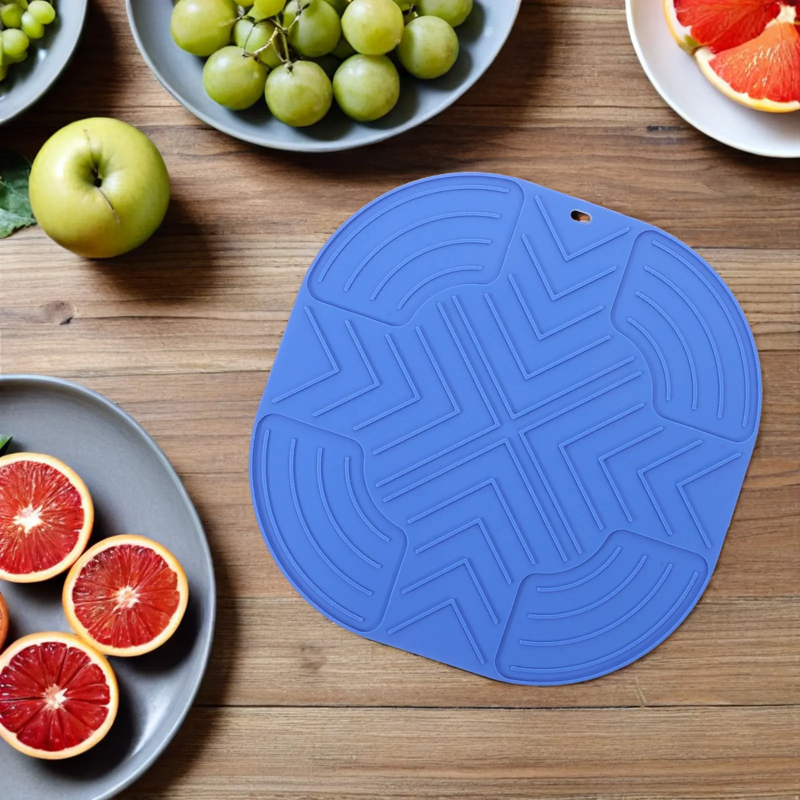 Tapete de Silicone Resistente ao Calor para Fritadeira a Ar 10.24x10.24 Antiderrapante Espesso Isolante Protetor de Bancada de Cozinha para Forno e Cu