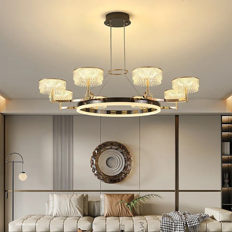 2025 New Nordic Living Room Led Pendant Light Is Suitable For Modern Dining Rooms Bedrooms Height Of Chandelier Can Be Adjusted