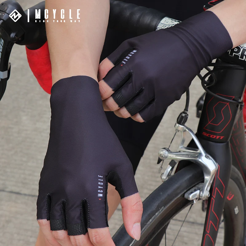 

Mcycle Racing Bike Sports Half Finger Gloves Laser Cutting Anti-shock Non-slip Bicycle Gloves Outdoor Racing Cycling Gloves