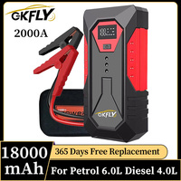 GKFLY 12V Car Jump Starter 800A-1200A Car Battery Starter the Booster Auto Starting Device Emergency Start Portable Power Bank