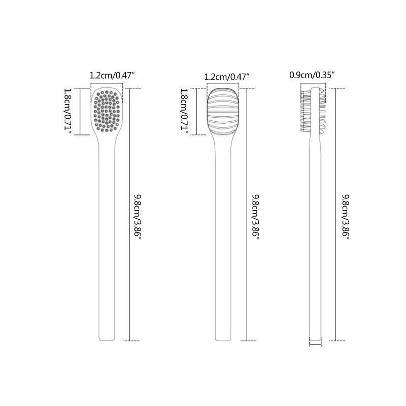 J15U فرشاة أسنان الطفل مزدوجة الوجهين لينة سيليكون نفضي الأسنان طلاء اللسان الأنظف طفل العناية بالفم تنظيف