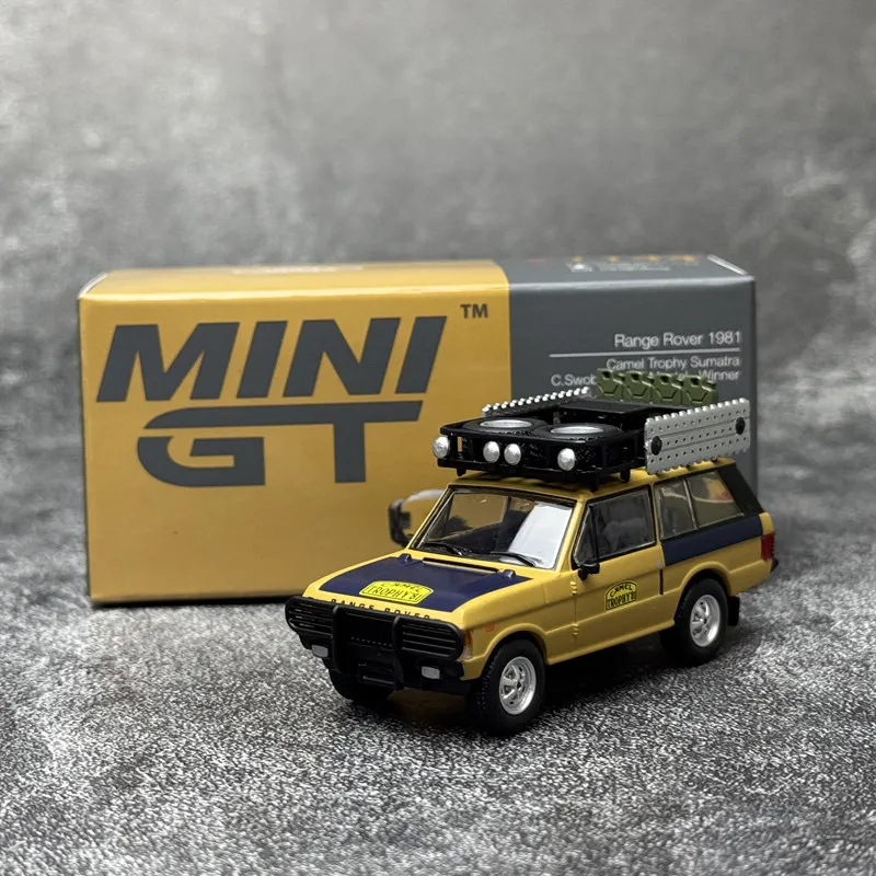 

MINIGT 1:64 Range Rover 1981 Camel Trophy Sumatra MGT01144-CH, литая металлическая модель автомобиля из сплава для детей